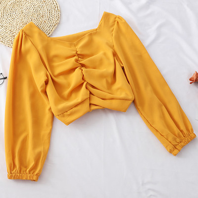 Bluză de damă actuală cu mâneci lungi - în mai multe culori