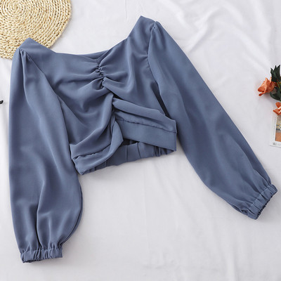 Bluză de damă actuală cu mâneci lungi - în mai multe culori