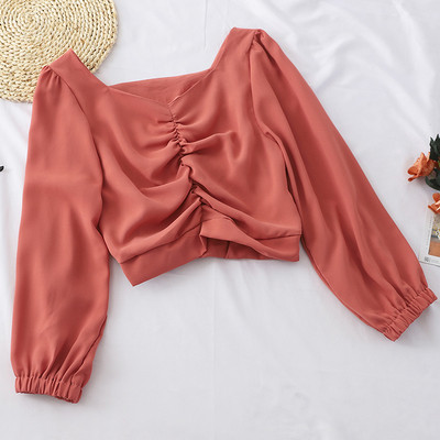 Bluză de damă actuală cu mâneci lungi - în mai multe culori