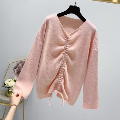 Pulover de dama cu decolteu in V in mai multe culori