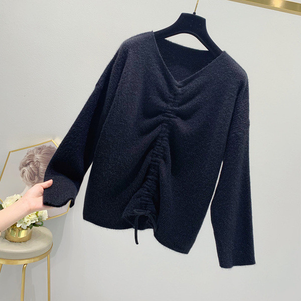 Pulover de dama cu decolteu in V in mai multe culori