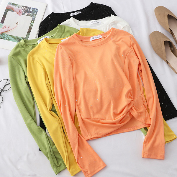 Bluză casual de damă cu mâneci lungi – în mai multe culori