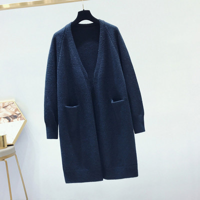 Női zsebes kardigán - hosszú modell több színben