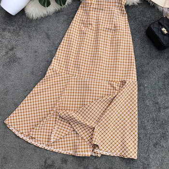 Női lezser hosszú kockás ruha