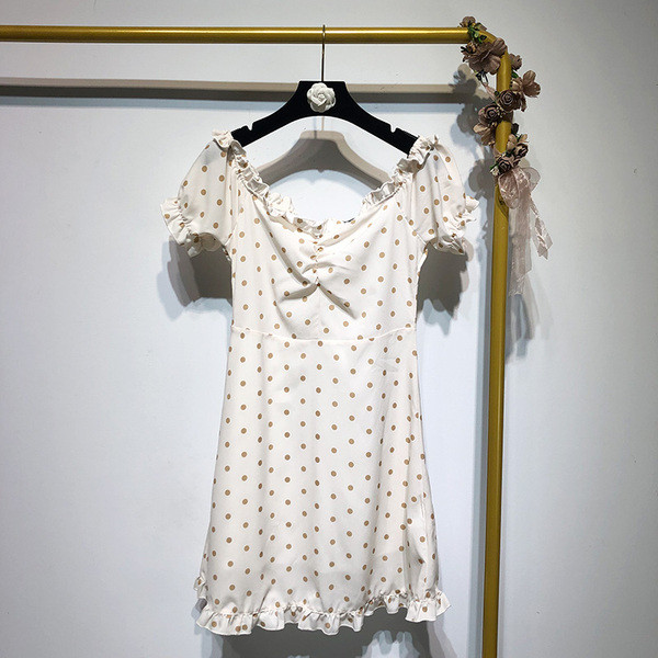 Rochie scurta casual de dama in doua culori - alb si galben