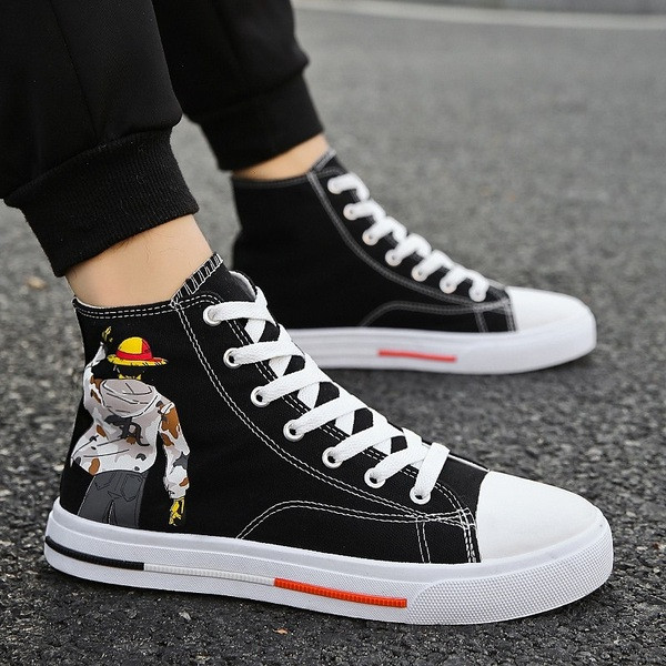 Alkalmi férfi tornacipő fekete és sárga rátéttel