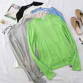 Női blúz több színben O-nyakkal