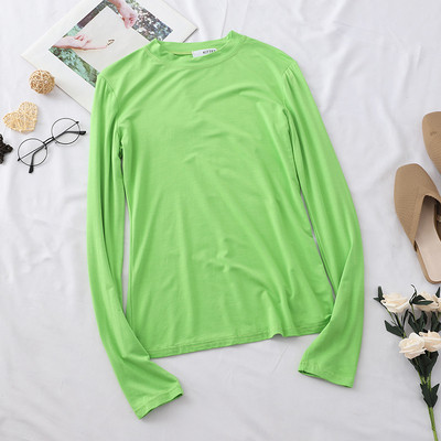 Női blúz több színben O-nyakkal