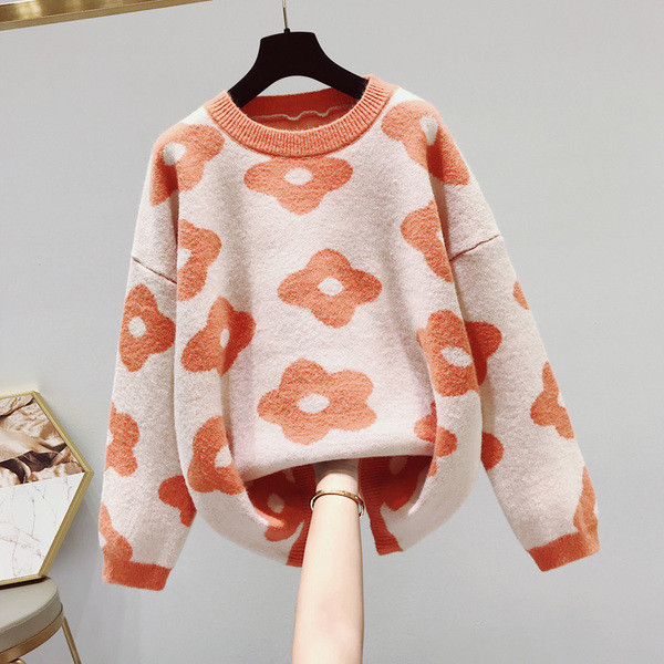 Női téli pulóver O-nyakkal, négy színben