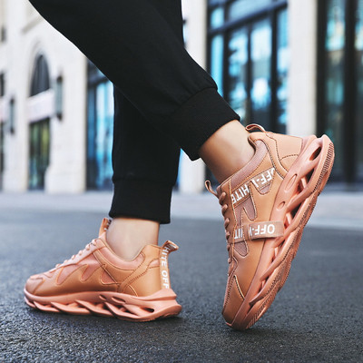 Új férfi tornacipő modell kék, zöld és barna feliratokkal