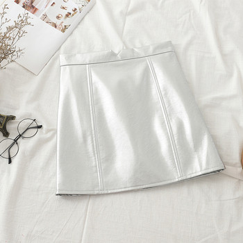 Fusta eleganta de dama in negru si argintiu