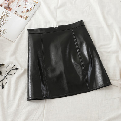 Fusta eleganta de dama in negru si argintiu