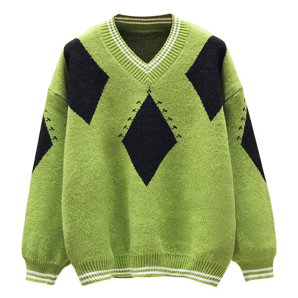 Női alkalmi pulóver V-nyakkal, több színben