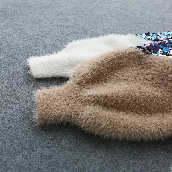 HIT Aktuális női pulóver elemmel - flitterekkel, három színben