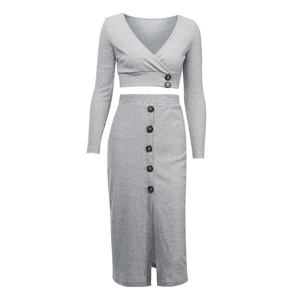 Szürke színben két részből álló napi női szett