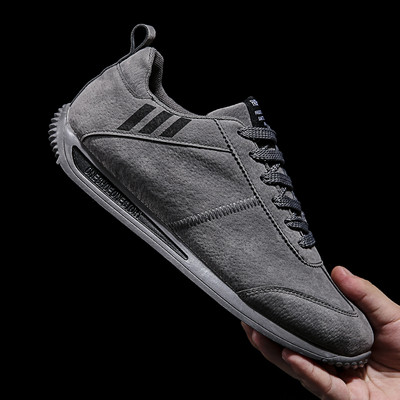 Eko bőrből készült alkalmi férfi tornacipő fekete, szürke és piros színben