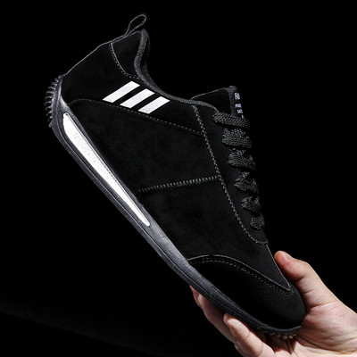 Eko bőrből készült alkalmi férfi tornacipő fekete, szürke és piros színben