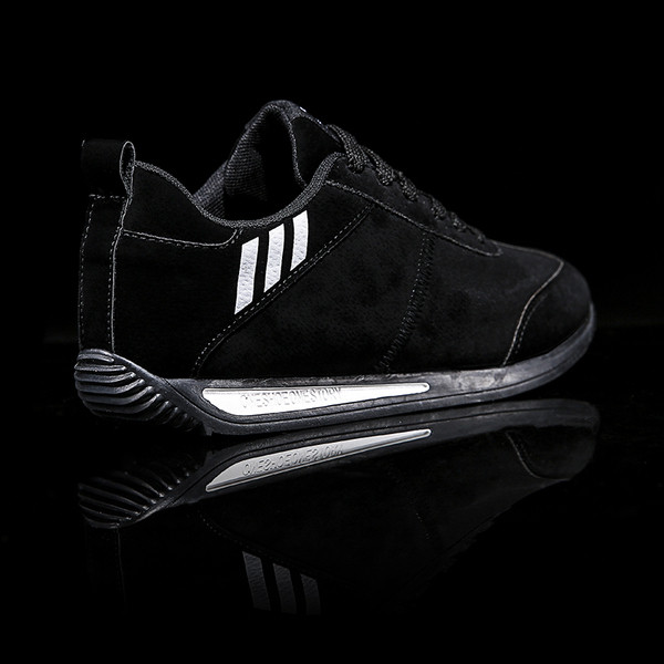 Eko bőrből készült alkalmi férfi tornacipő fekete, szürke és piros színben