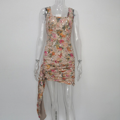 Rochie de dama model NOU cu bretele subtiri si paiete in trei culori