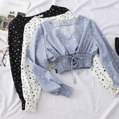 Aktuális női blúz három színben nyakkendővel