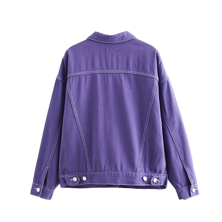 Jacheta din blugi albastru cu nasturi si buzunare