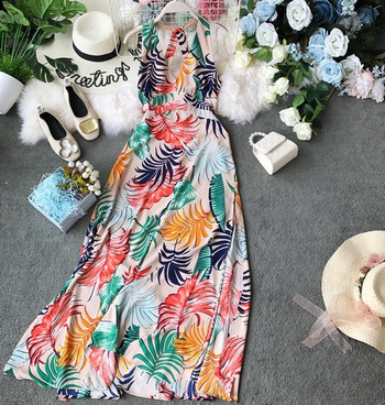 Aktuális női hosszú ruha virágmintával