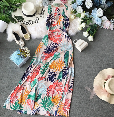 Aktuális női hosszú ruha virágmintával