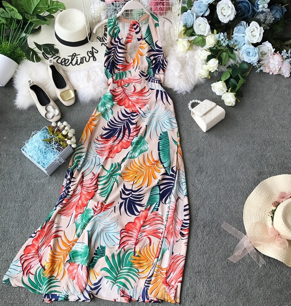 Aktuális női hosszú ruha virágmintával