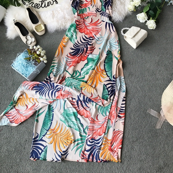 Aktuális női hosszú ruha virágmintával