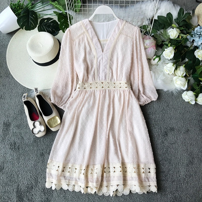 Női alkalmi ruha három színben 3/4-es ujjal