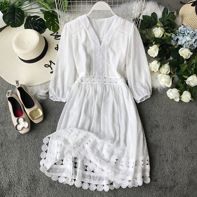 Női alkalmi ruha három színben 3/4-es ujjal