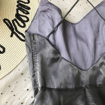 Rochie moderna de dama - model croiat in gri