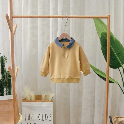 Bluză modernă pentru copii cu guler și fermoar clasic - două culori