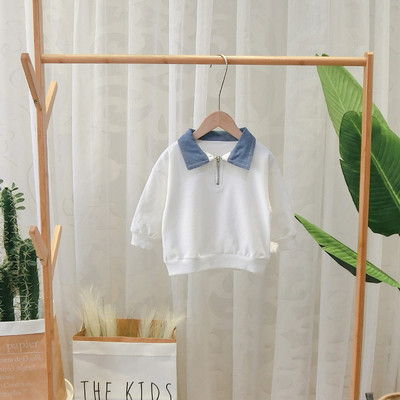 Bluză modernă pentru copii cu guler și fermoar clasic - două culori