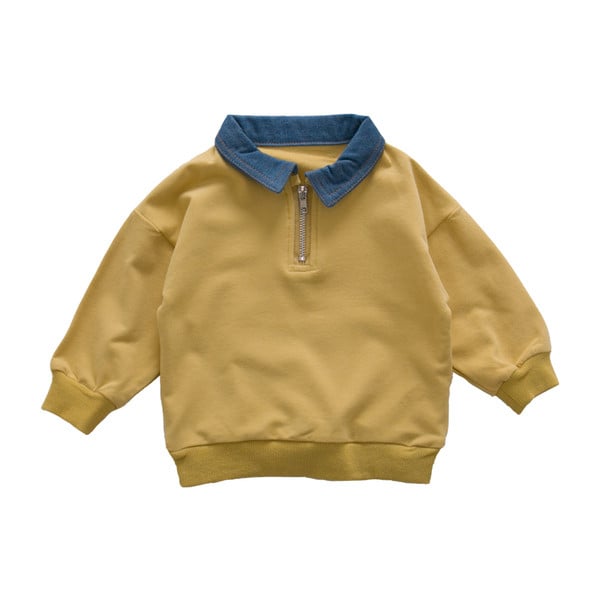Bluză modernă pentru copii cu guler și fermoar clasic - două culori
