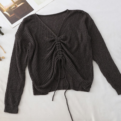 Bluză de damă modernă în mai multe culori cu decolteu în V