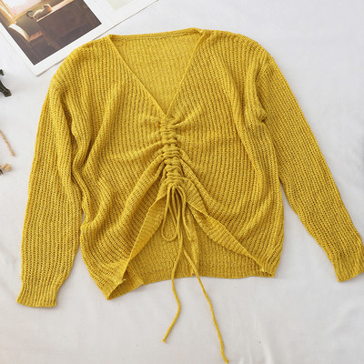 Bluză de damă modernă în mai multe culori cu decolteu în V