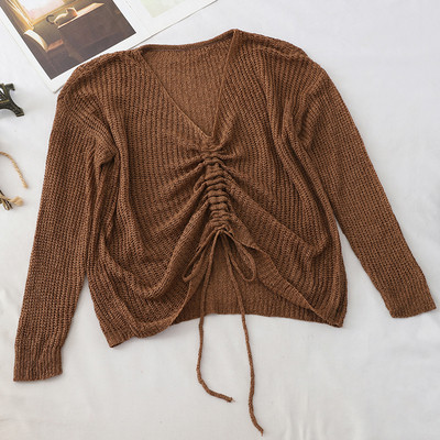 Bluză de damă modernă în mai multe culori cu decolteu în V