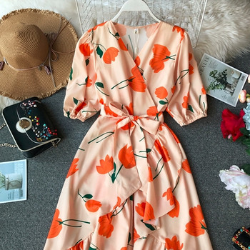 Rochie elegantă de damă cu model floral