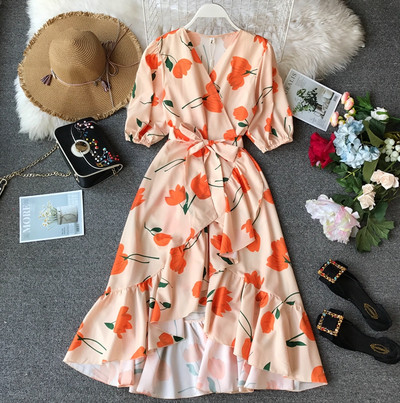 Rochie elegantă de damă cu model floral