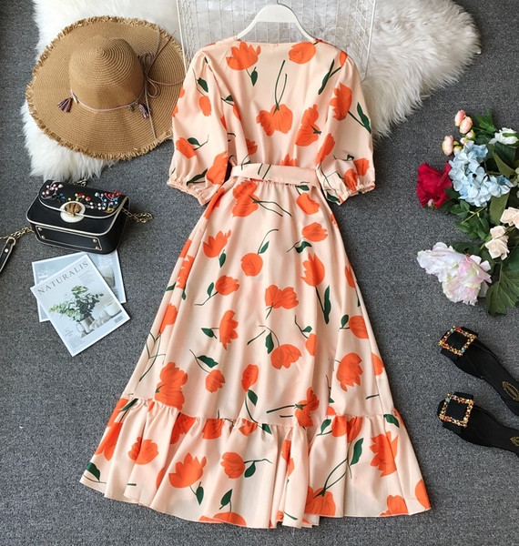 Rochie elegantă de damă cu model floral