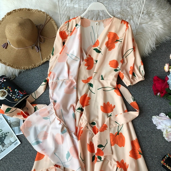 Rochie elegantă de damă cu model floral