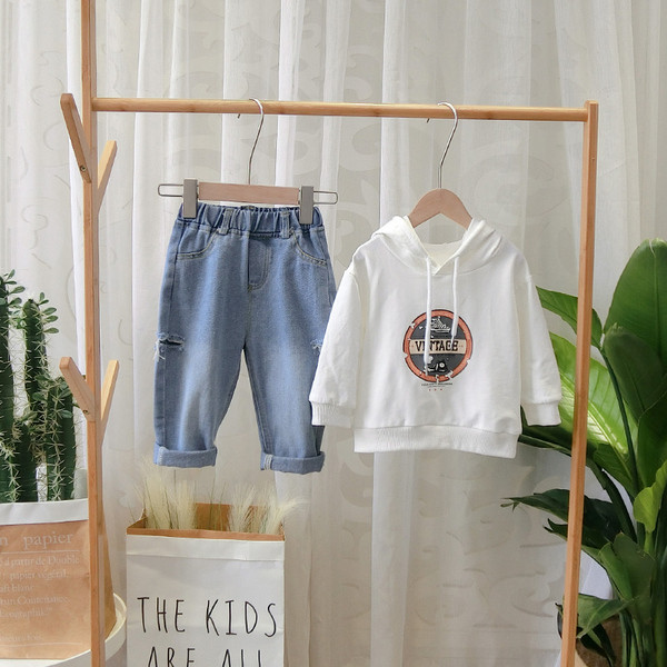 Modern gyerek szett fiú blúz + farmer több színben