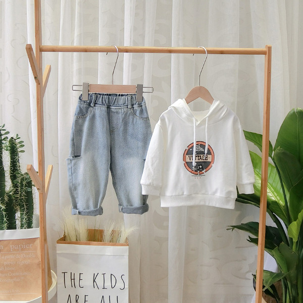 Modern gyerek szett fiú blúz + farmer több színben