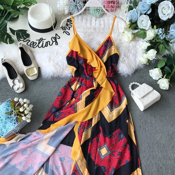 Rochie casual dama - model croiat cu bretele subtiri