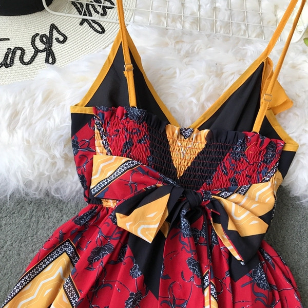 Rochie casual dama - model croiat cu bretele subtiri