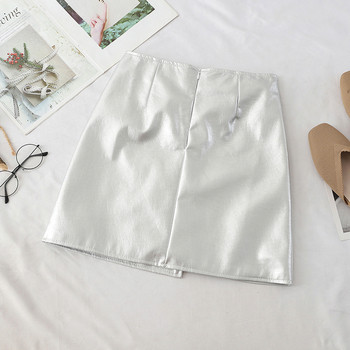 Fusta de dama actuala in negru si argintiu