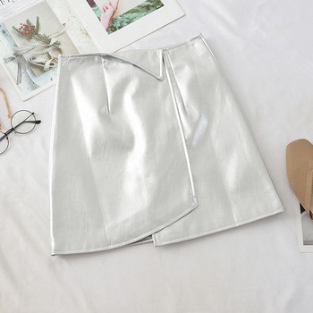 Fusta de dama actuala in negru si argintiu