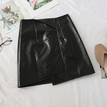 Fusta de dama actuala in negru si argintiu