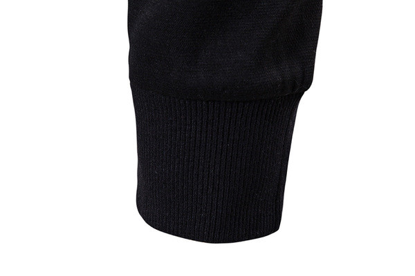 Hanorac modern pentru bărbați cu fermoar de culoare neagră